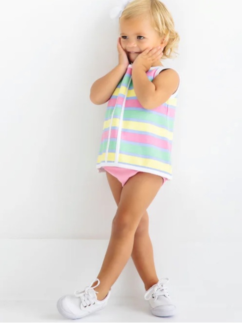 Beaufort Bonnet Company Pastel Bloomers Set Pima Cotton Hamptons Hot Pink TBBC
